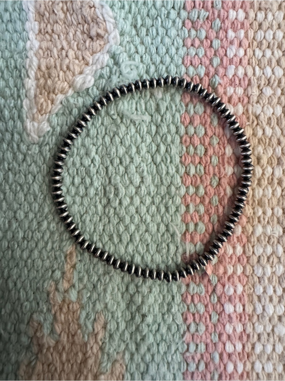 Sterling Silver Pearl Stretch Bracelet (3mm)